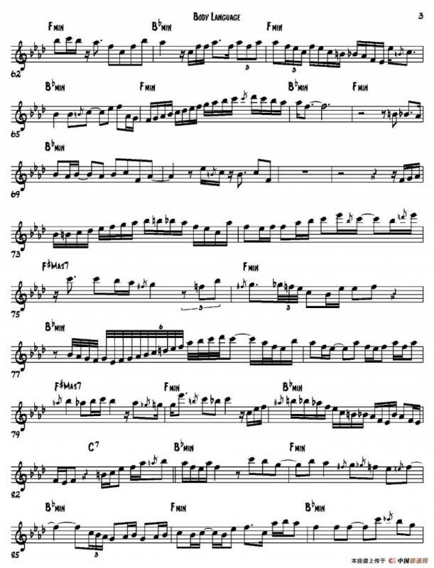 Body Language（次中音萨克斯）