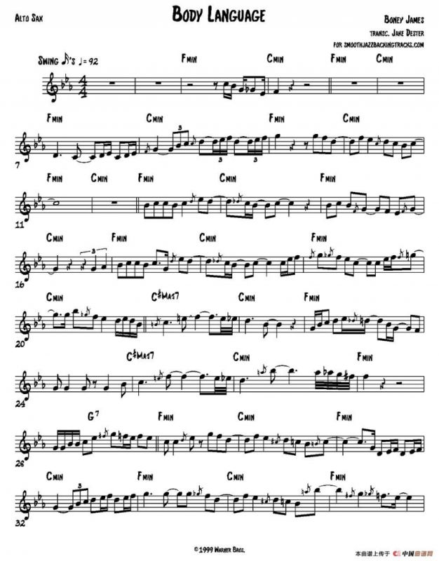 Body Language（中音萨克斯）