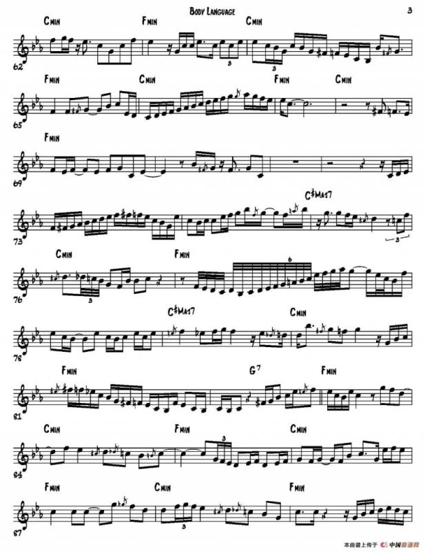 Body Language（中音萨克斯）
