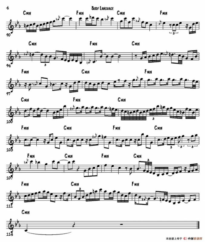 Body Language（中音萨克斯）