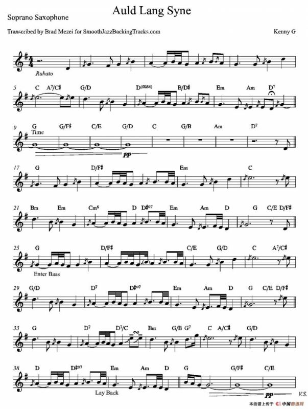 Auld Lang Syne（高音萨克斯）