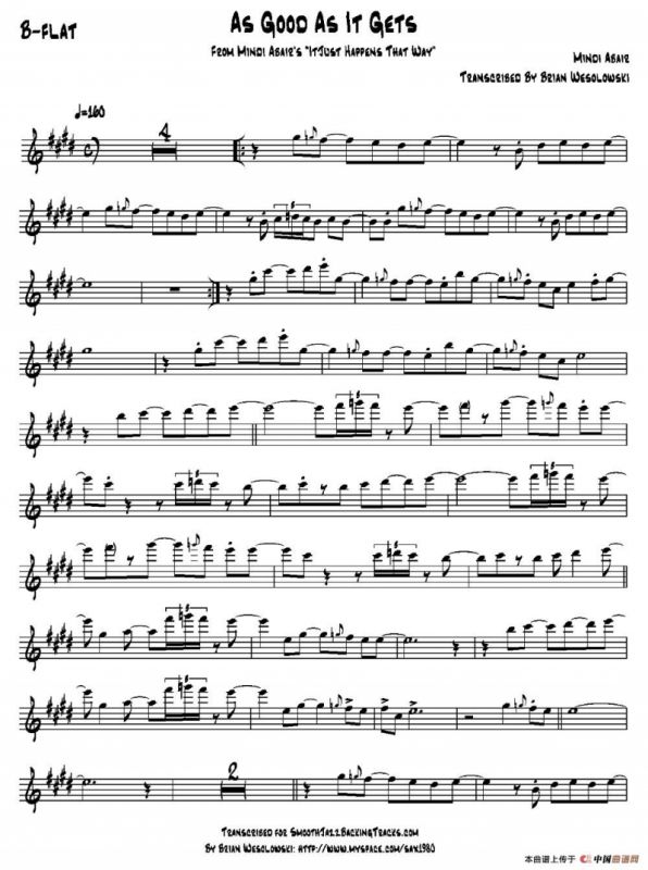 As Good As It Gets（B-FLAT）