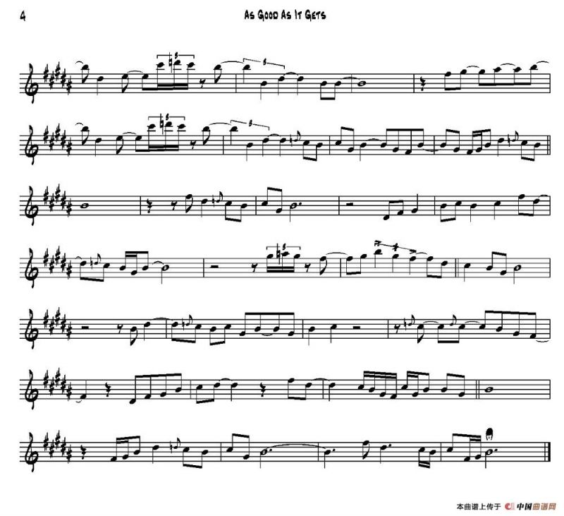 As Good As It Gets（中音萨克斯）
