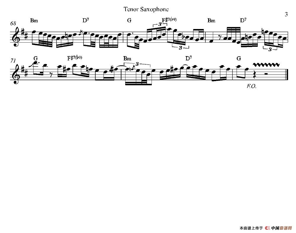 Amazing Grace （次中音萨克斯）