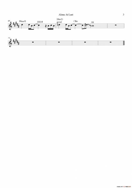 Alone At Last（高音萨克斯）