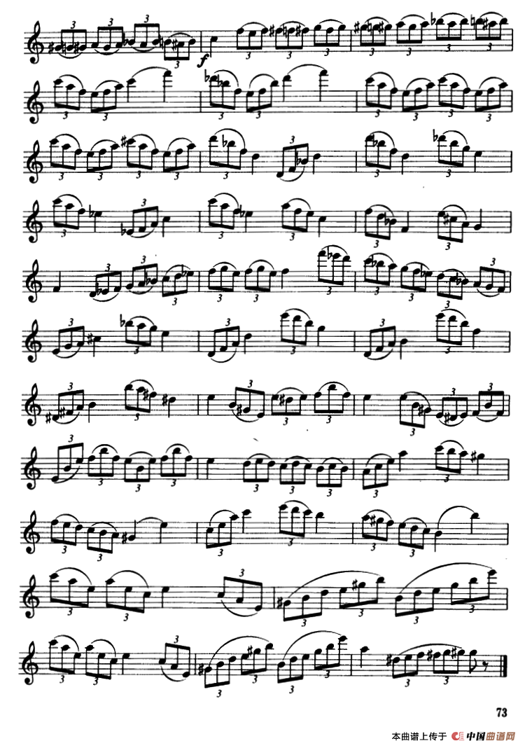 A大调、升f小调、降E大调、c小调及3首练习曲