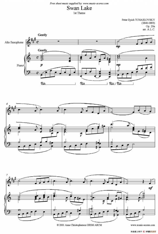 Swan Lake（天鹅湖）（钢琴伴奏谱）
