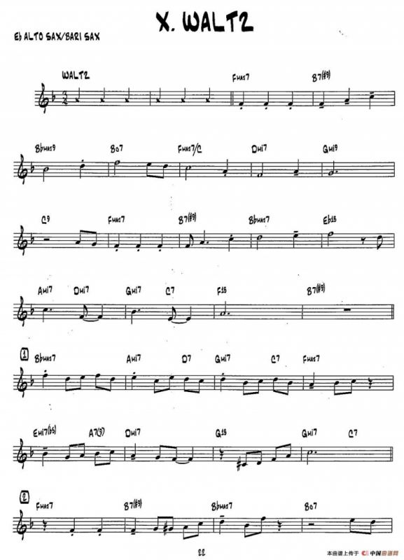 WALTZ（15首爵士练习曲之10）