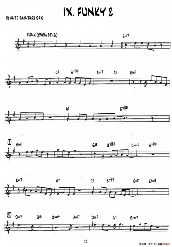 FUNKY2（15首爵士练习曲之9）