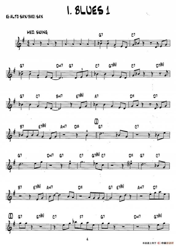 BLUES1（15首爵士练习曲之1）