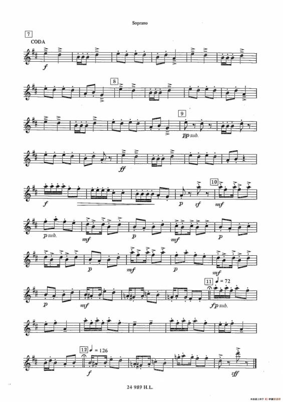 Chinese Rag （四重奏总谱+分谱）