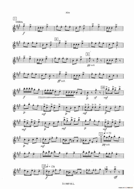 Chinese Rag （四重奏总谱+分谱）