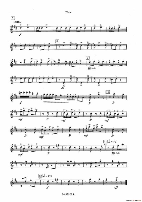 Chinese Rag （四重奏总谱+分谱）