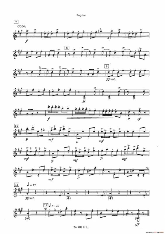 Chinese Rag （四重奏总谱+分谱）