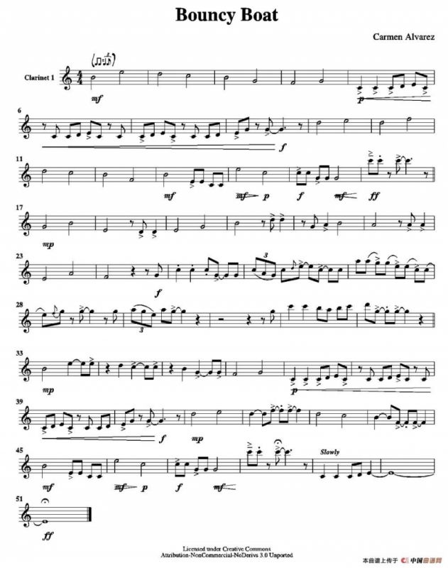 Bouncy Boat（颠簸的船）（五重奏分谱）