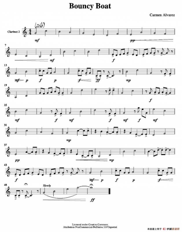 Bouncy Boat（颠簸的船）（五重奏分谱）