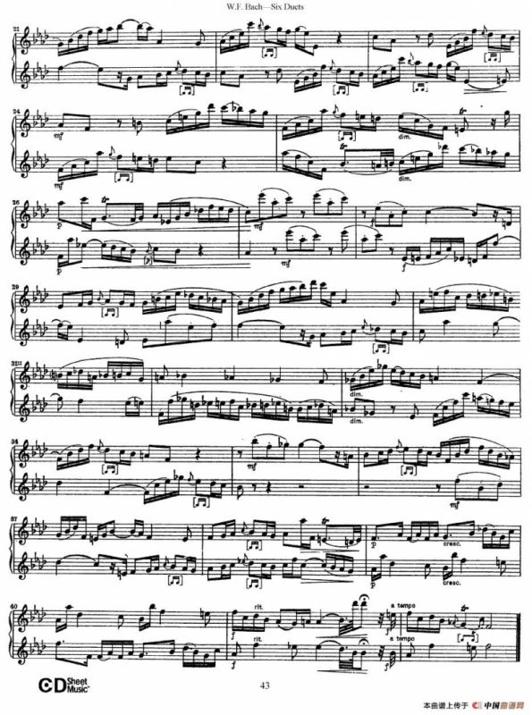 Six Duets（6首二重奏）（6）