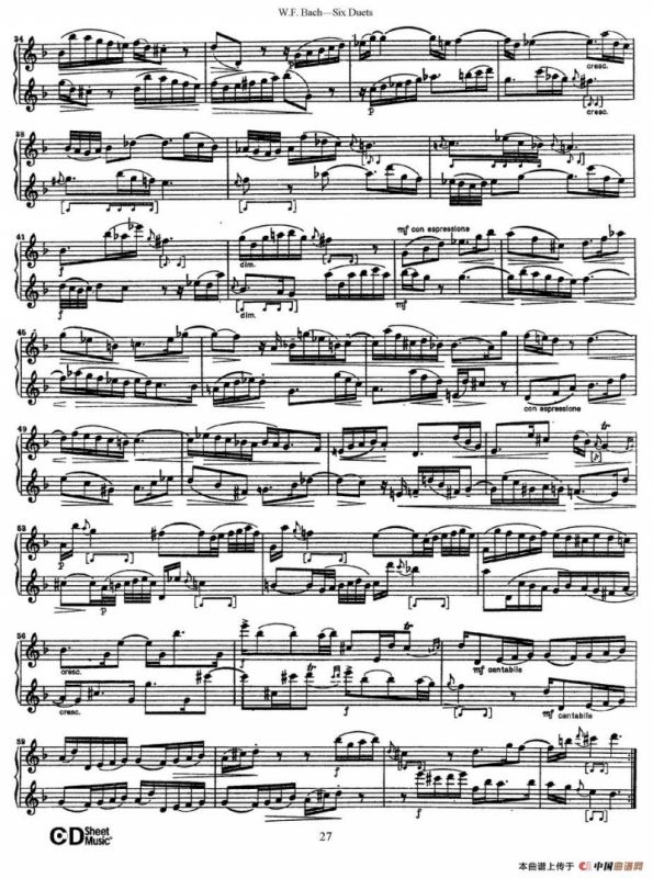 Six Duets（6首二重奏）（4）