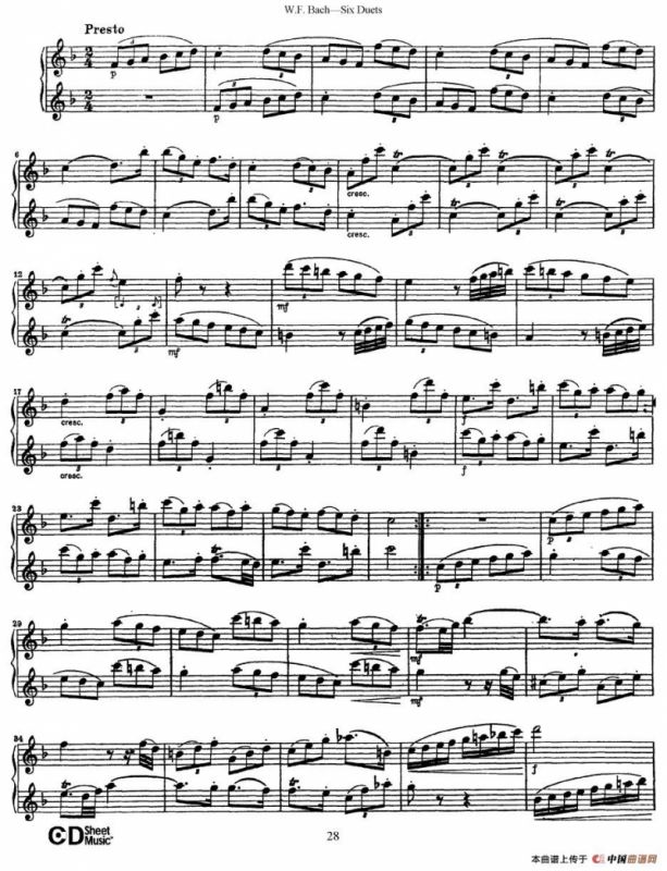 Six Duets（6首二重奏）（4）