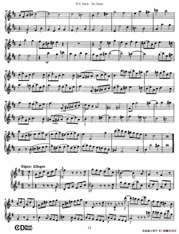 Six Duets（6首二重奏）（2）