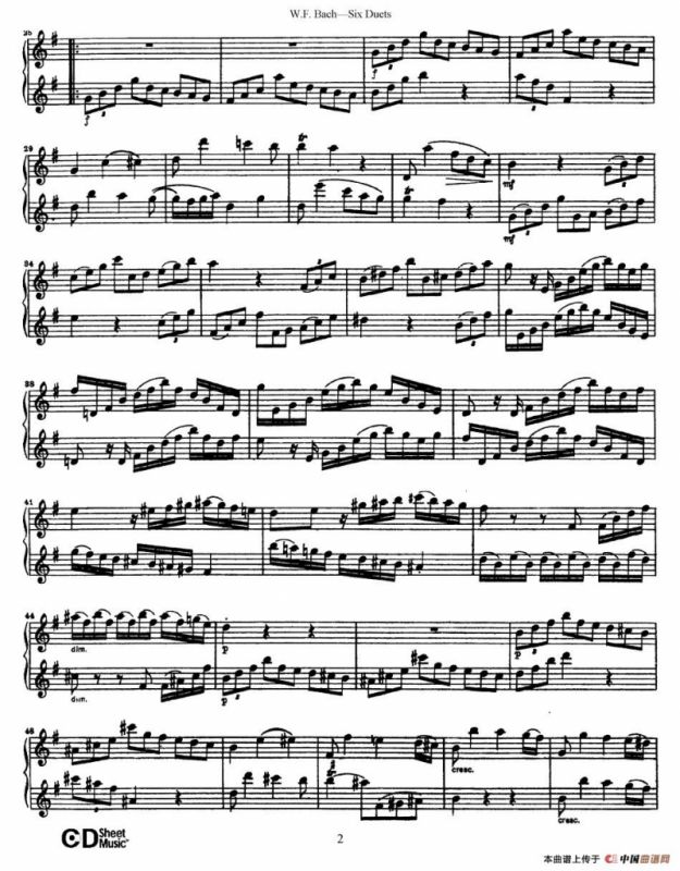 Six Duets（6首二重奏）（1）