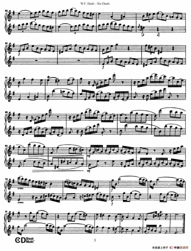 Six Duets（6首二重奏）（1）