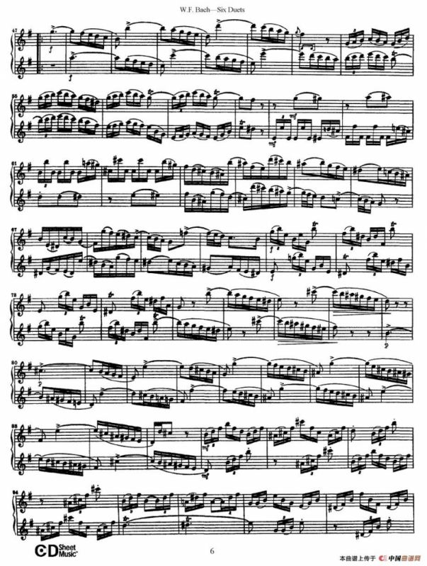 Six Duets（6首二重奏）（1）