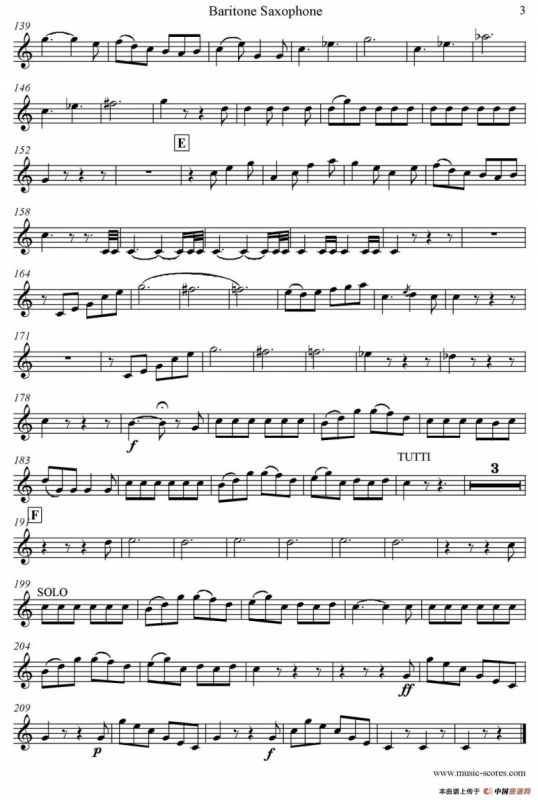 Mozart：Concerto KV495 No.4-3st Rondo 回旋曲（上低音萨克斯）