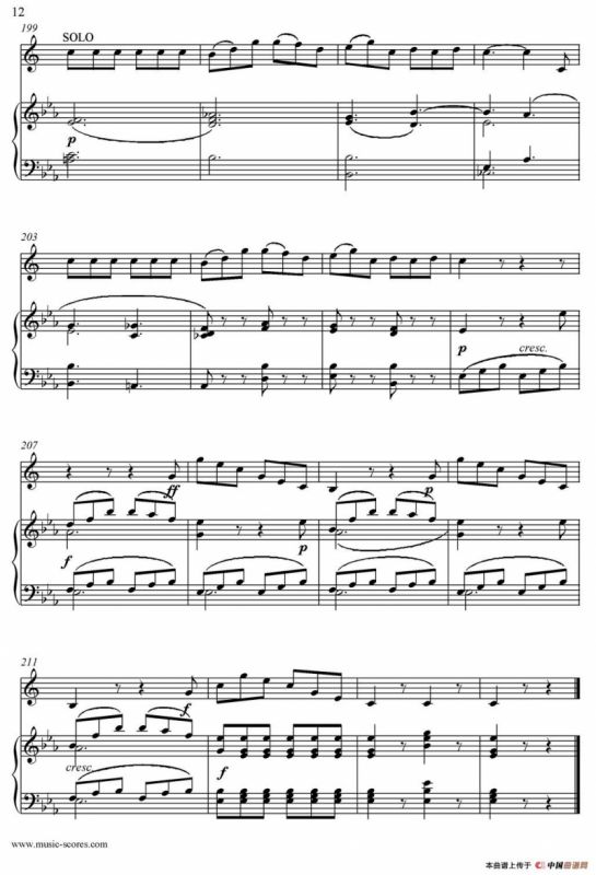 Mozart：Concerto KV495 No.4-3st Rondo 回旋曲（中音萨克斯+钢琴伴奏）