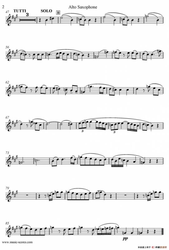 Mozart：Concerto KV495 No.4-2st（高音萨克斯）