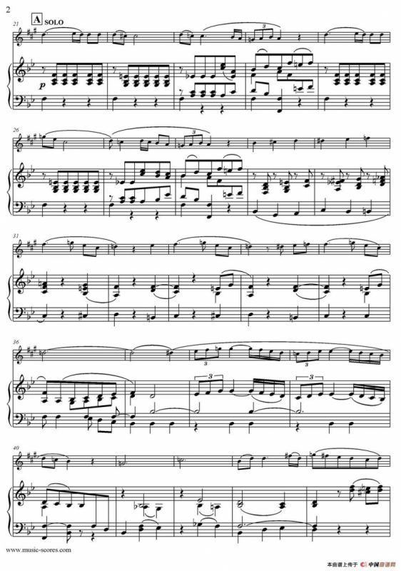 Mozart：Concerto KV495 No.4-2st（高音萨克斯+钢琴伴奏）