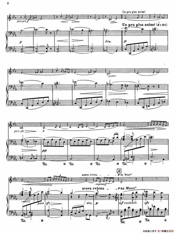 Choral vari Op.55（萨克斯+钢琴伴奏）