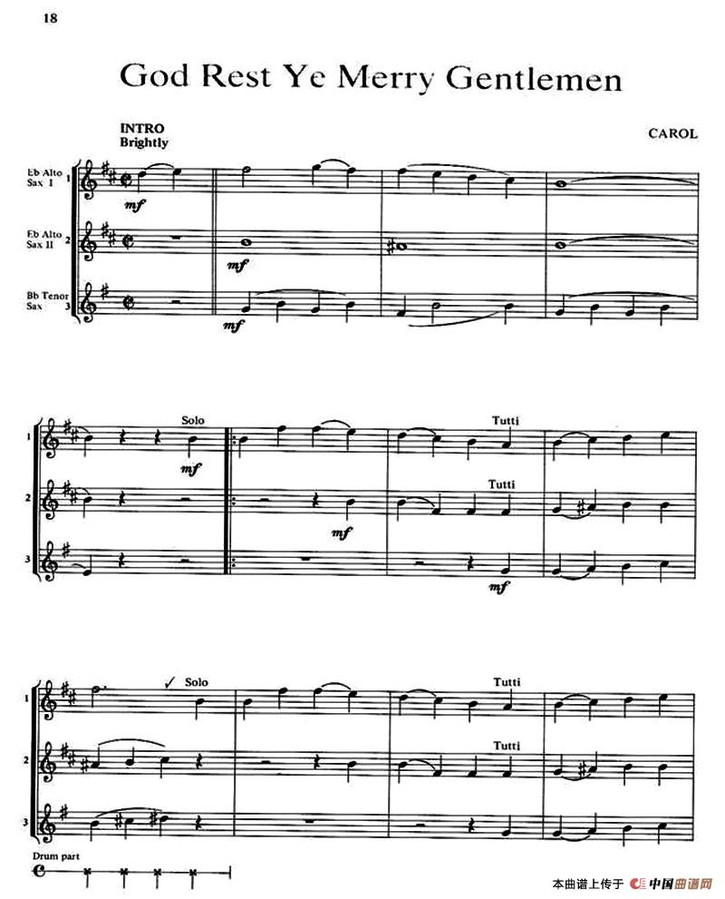 God Rest Ye Merry Gentlemen（三重奏）