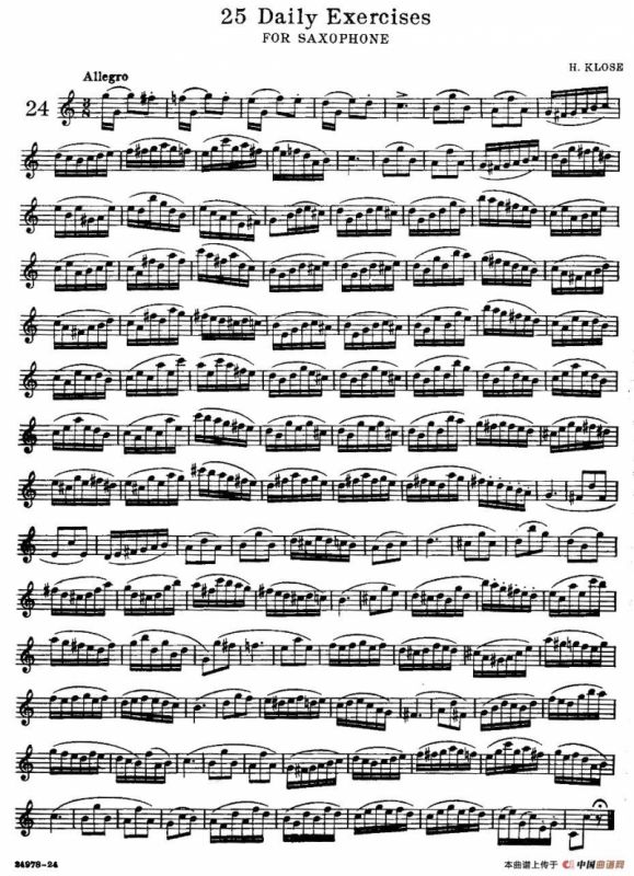 klose - 25首萨克斯练习曲（24）