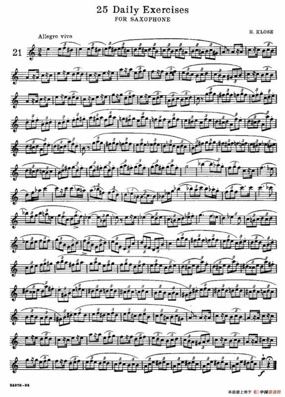 klose - 25首萨克斯练习曲（21）