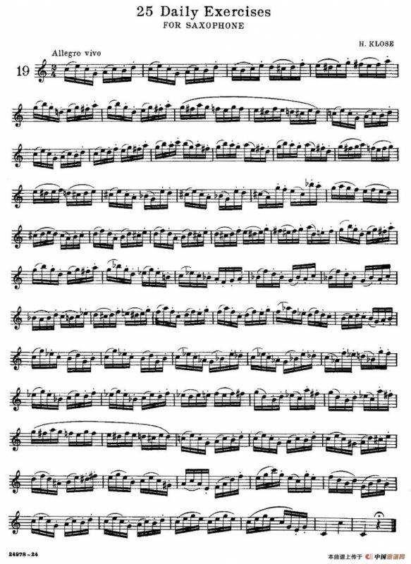 klose - 25首萨克斯练习曲（19）