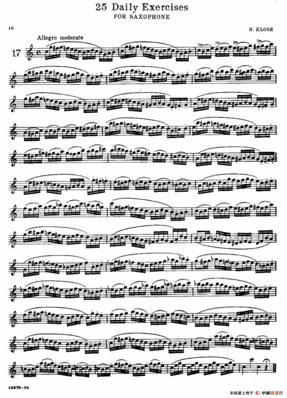 klose - 25首萨克斯练习曲（17）
