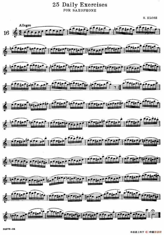 klose - 25首萨克斯练习曲（16）