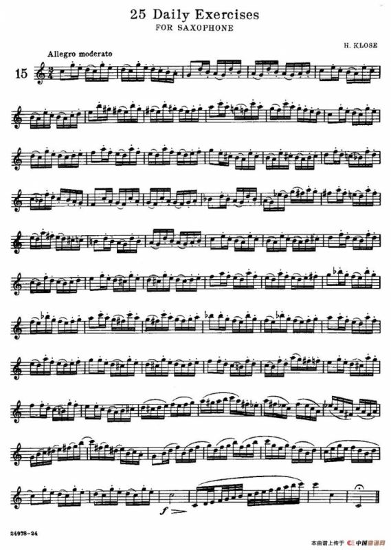 klose - 25首萨克斯练习曲（15）