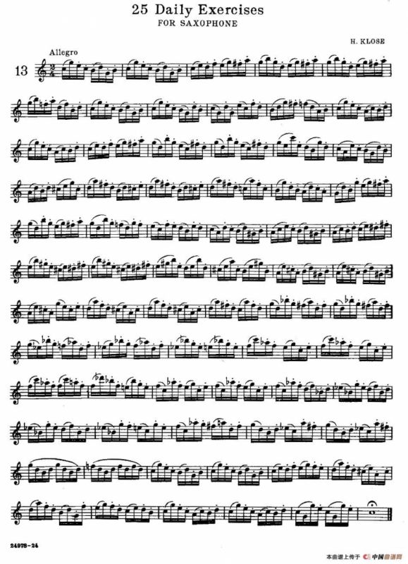 klose - 25首萨克斯练习曲（13）