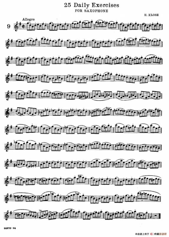 klose - 25首萨克斯练习曲（9）