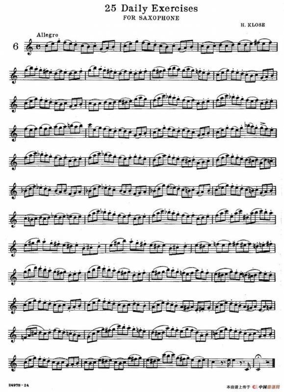 klose - 25首萨克斯练习曲（6）