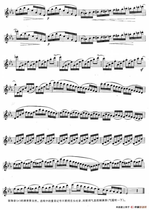 萨克斯练习曲合集（3—48）不同音型的十六分音符练习