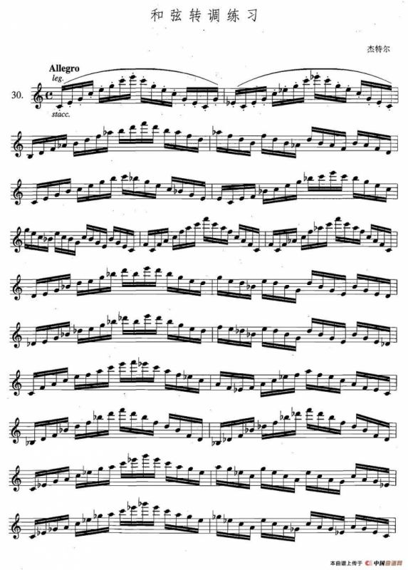 萨克斯练习曲合集（5—30）和弦转调练习
