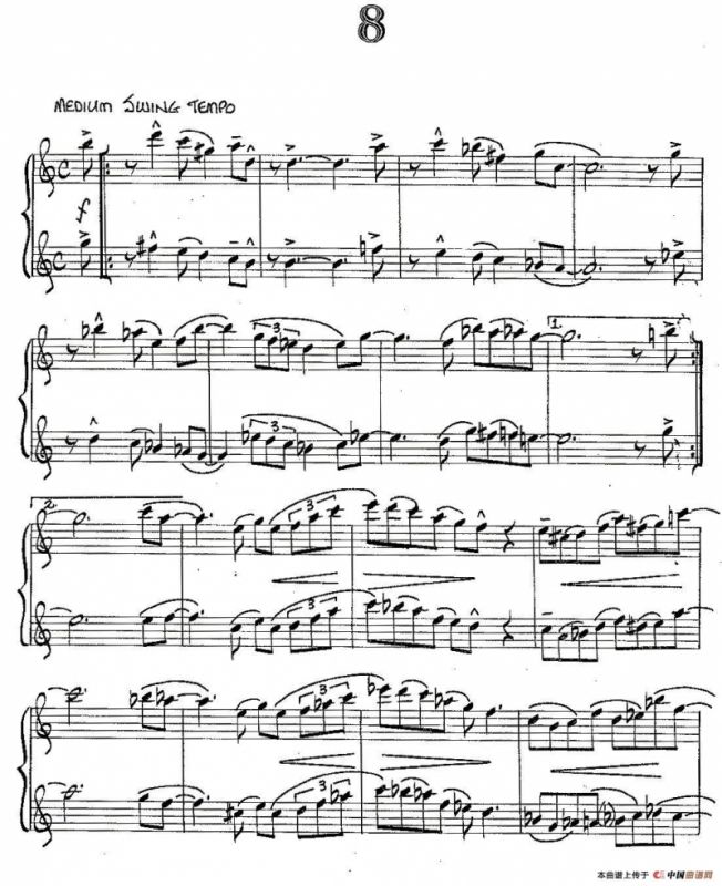 Jazz Conception For Saxophone Duets - 8（二重奏）