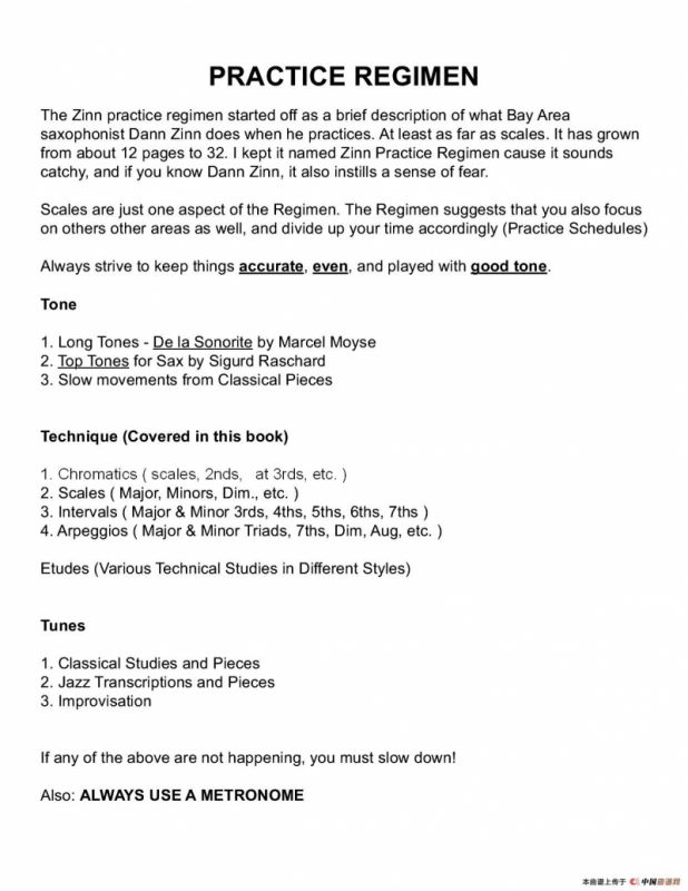 ZinnRegimenSax2009练习曲