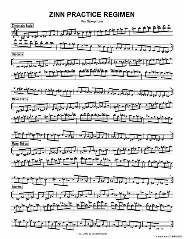 ZinnRegimenSax2009练习曲