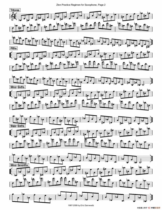 ZinnRegimenSax2009练习曲