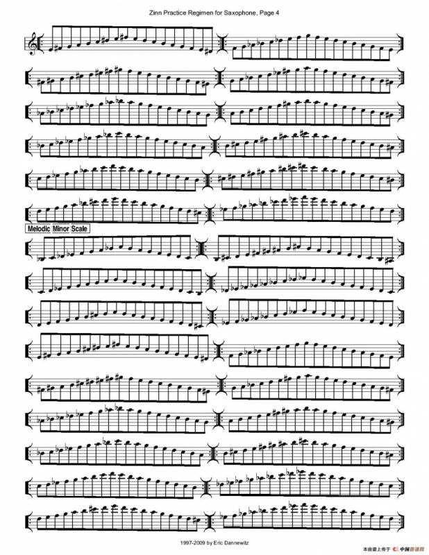 ZinnRegimenSax2009练习曲