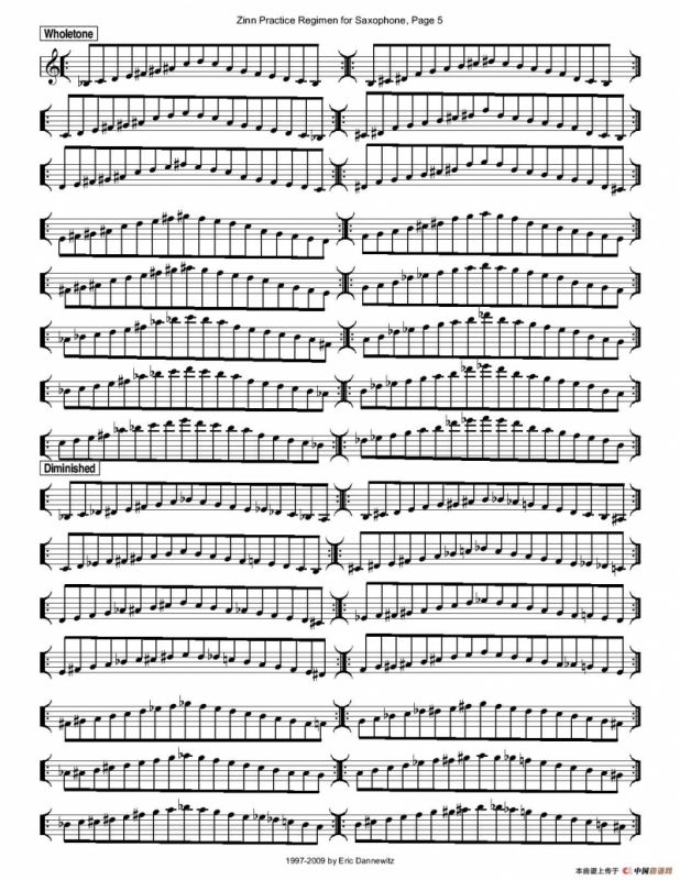 ZinnRegimenSax2009练习曲